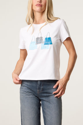 Embellished Shopping Bags T-Shirt