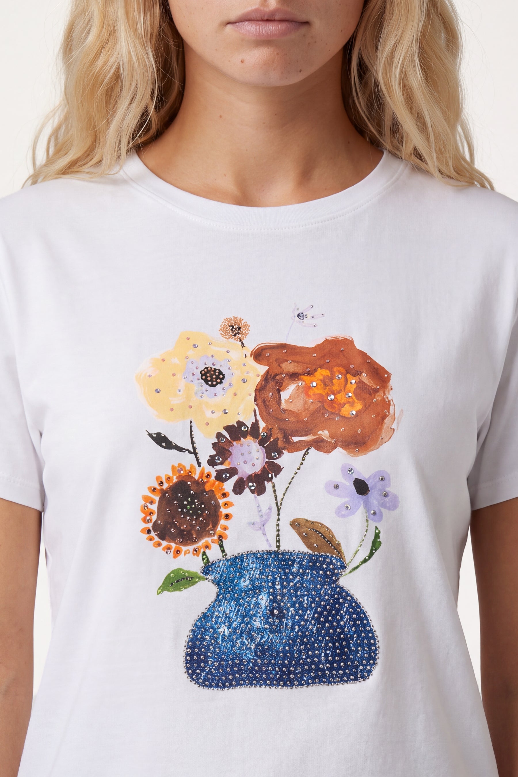 Embellished Flower T-Shirt