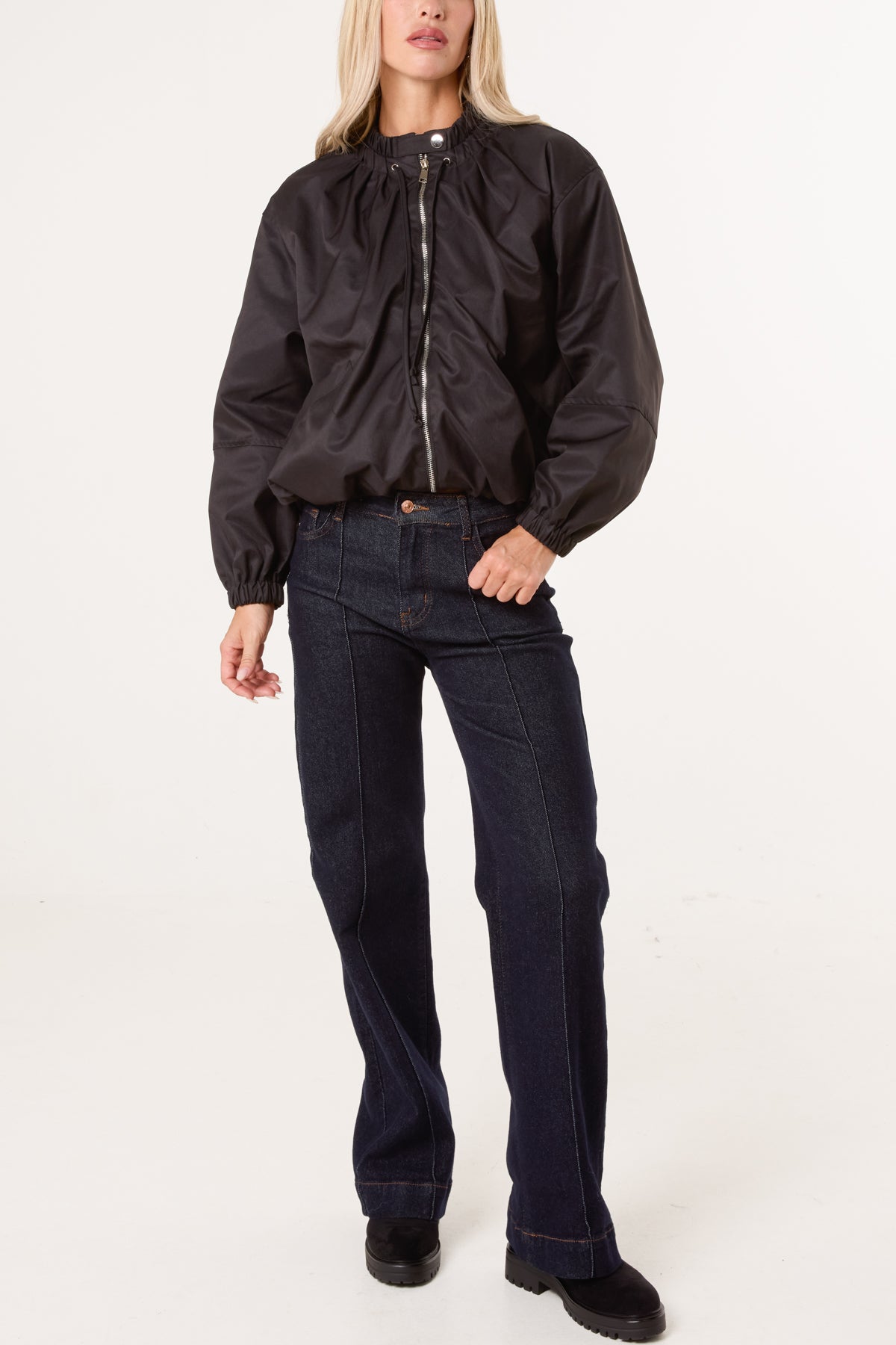Zip-Through Crop Jacket