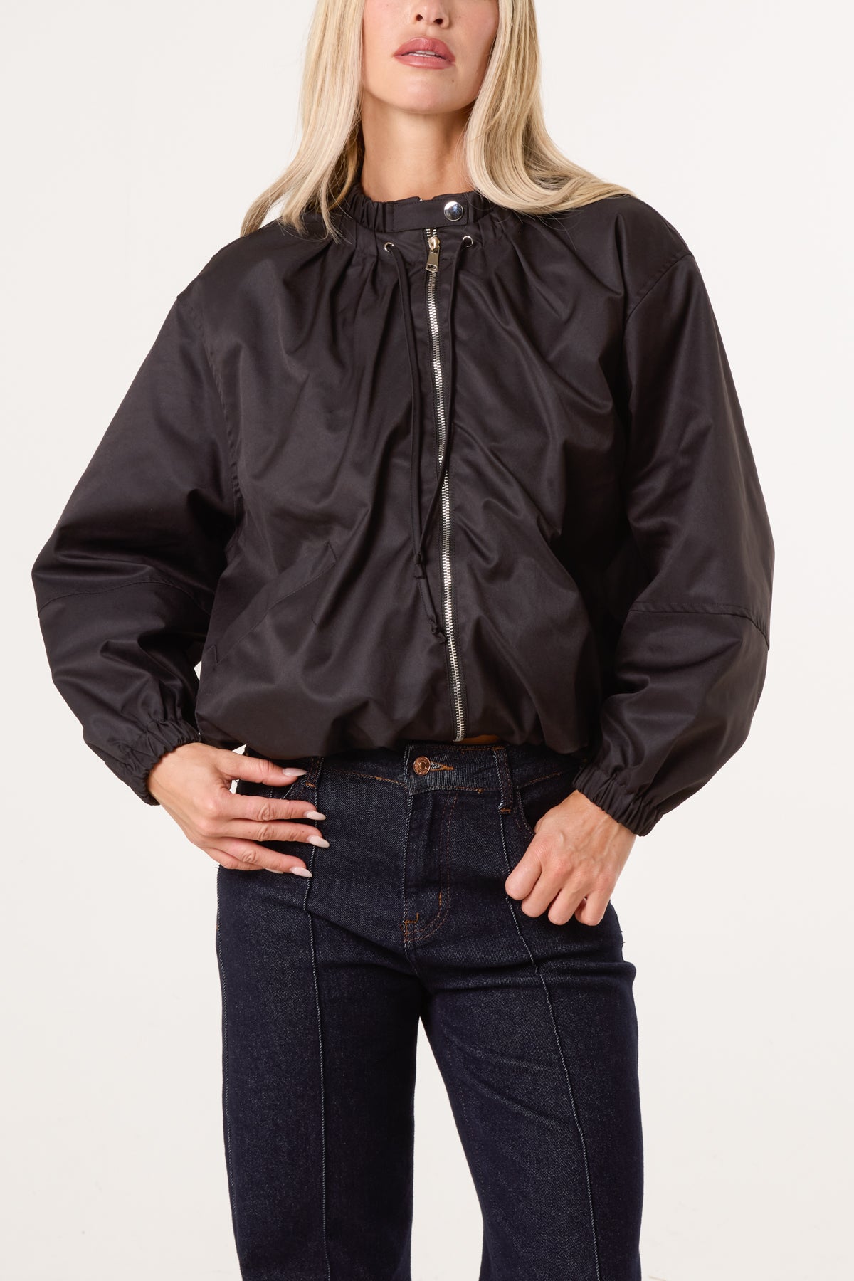 Zip-Through Crop Jacket
