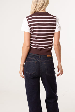 Striped Vest & T-Shirt Top