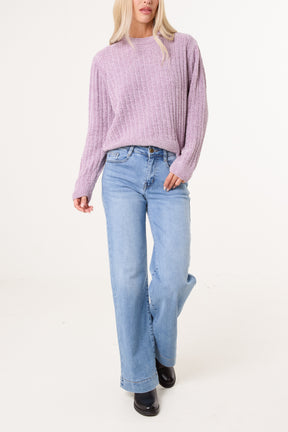 Chenille Round Neck Jumper