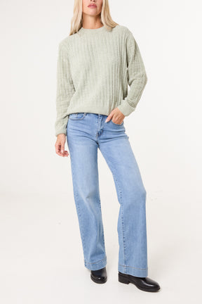 Chenille Round Neck Jumper