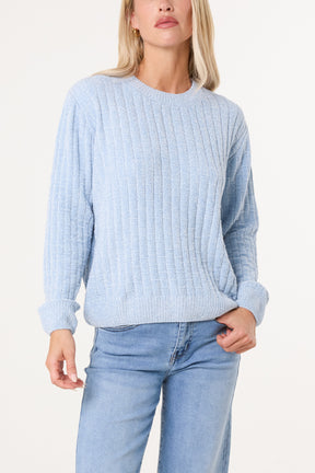 Chenille Round Neck Jumper