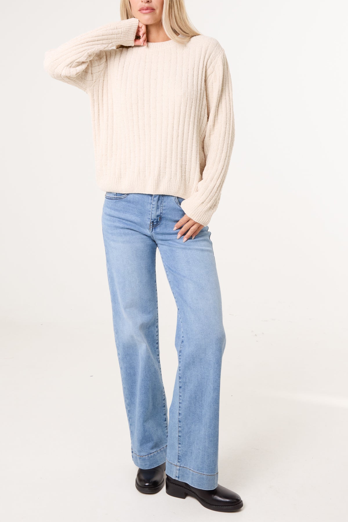 Chenille Round Neck Jumper