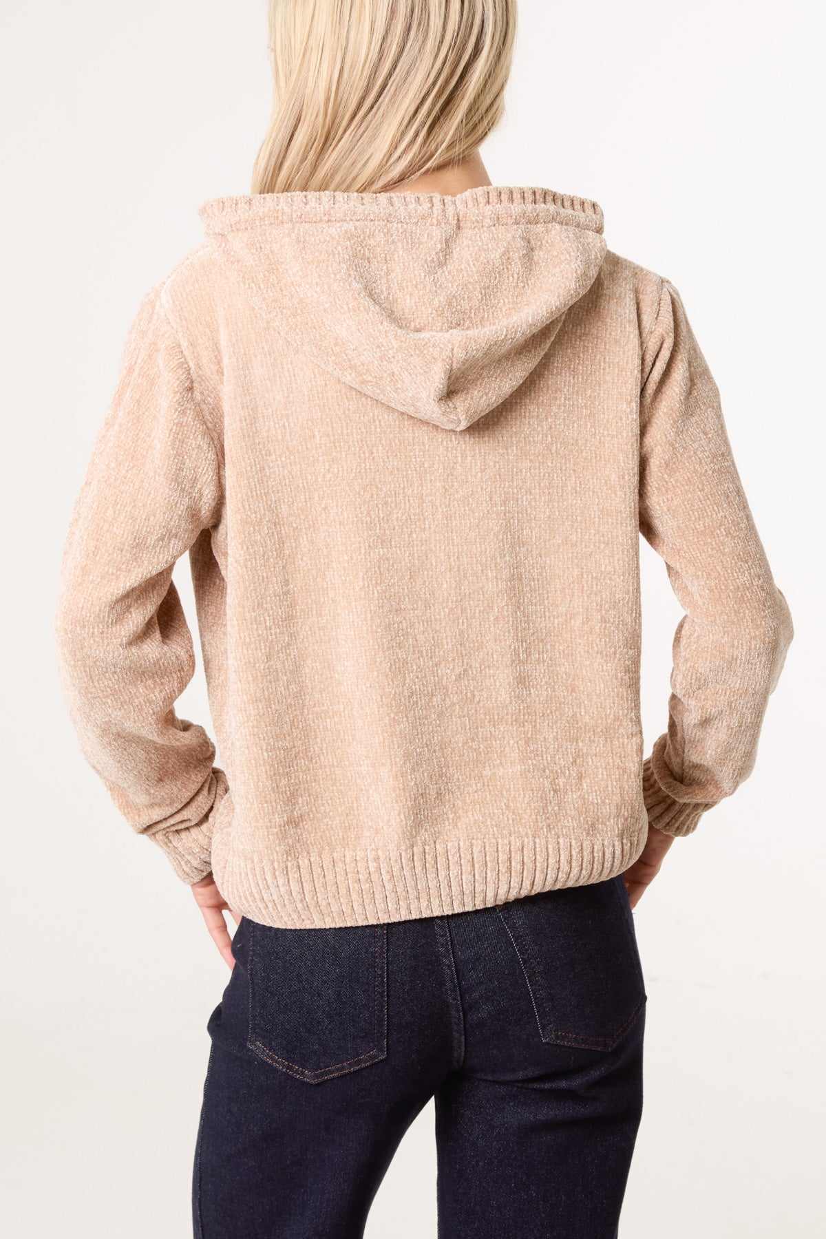 Chenille Zip Through Cardigan