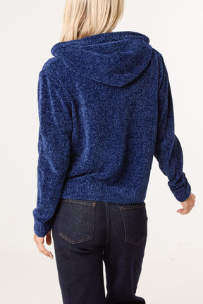 Chenille Zip Through Cardigan