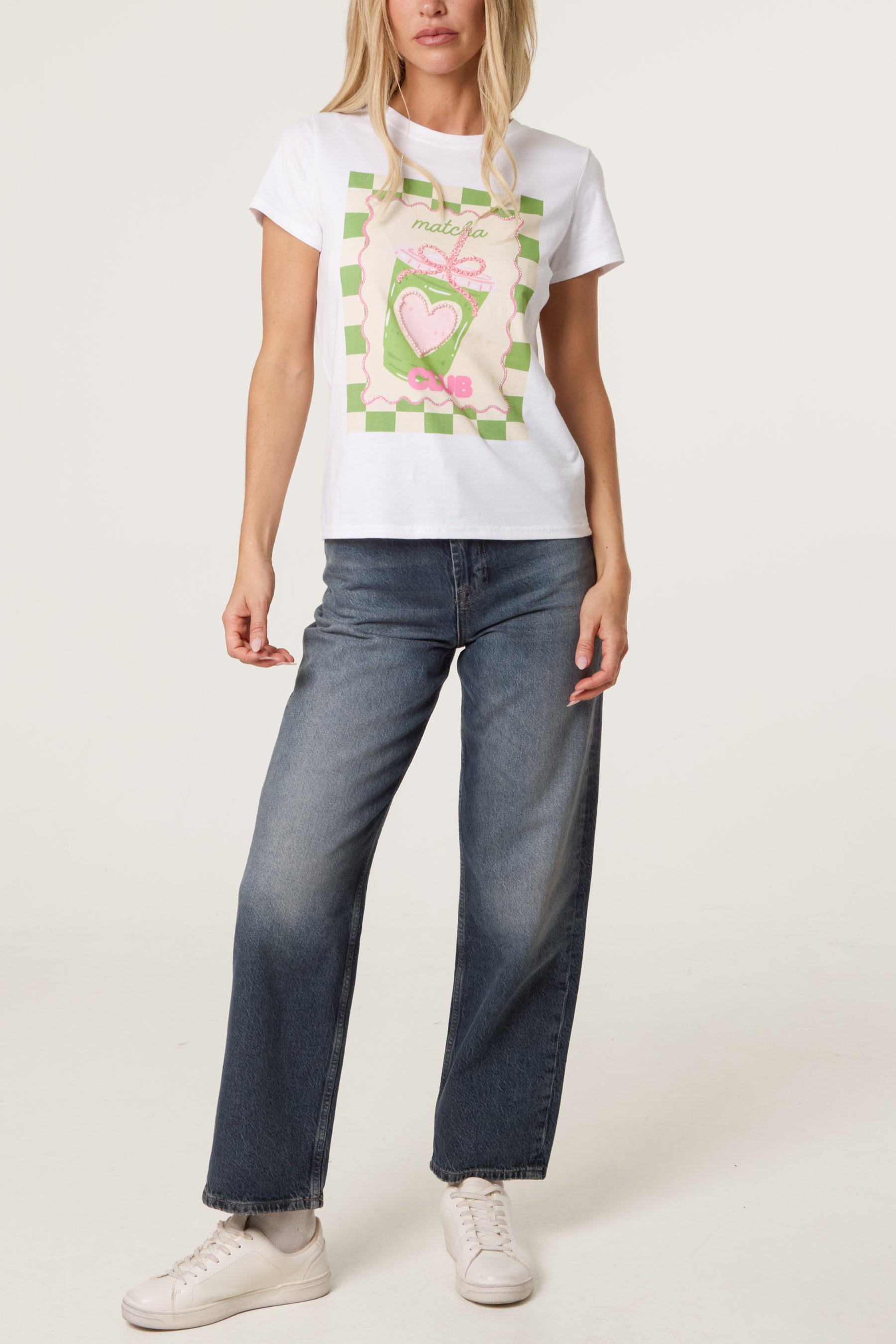 Matcha Club Embellished T-shirt