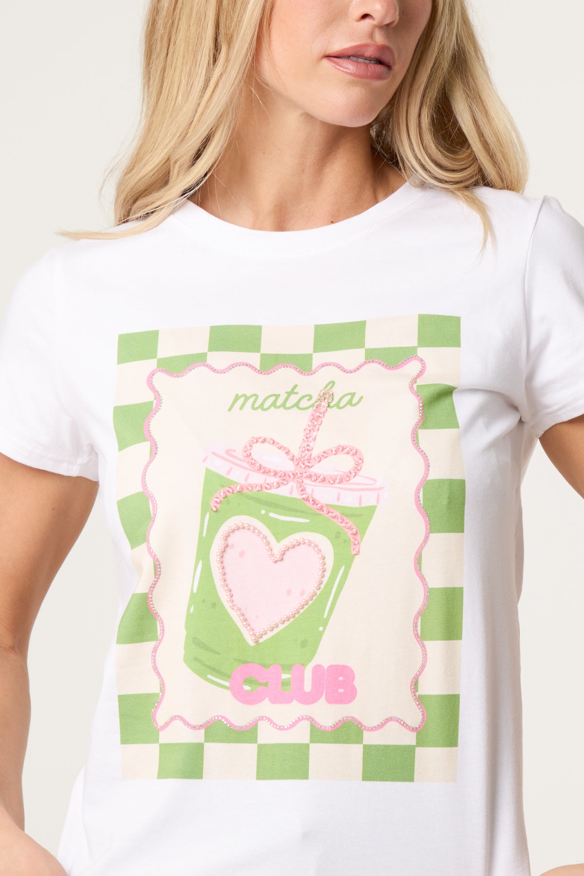 Matcha Club Embellished T-shirt