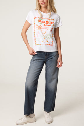 Spicy Margarita Club Embellished T-Shirt