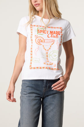 Spicy Margarita Club Embellished T-Shirt