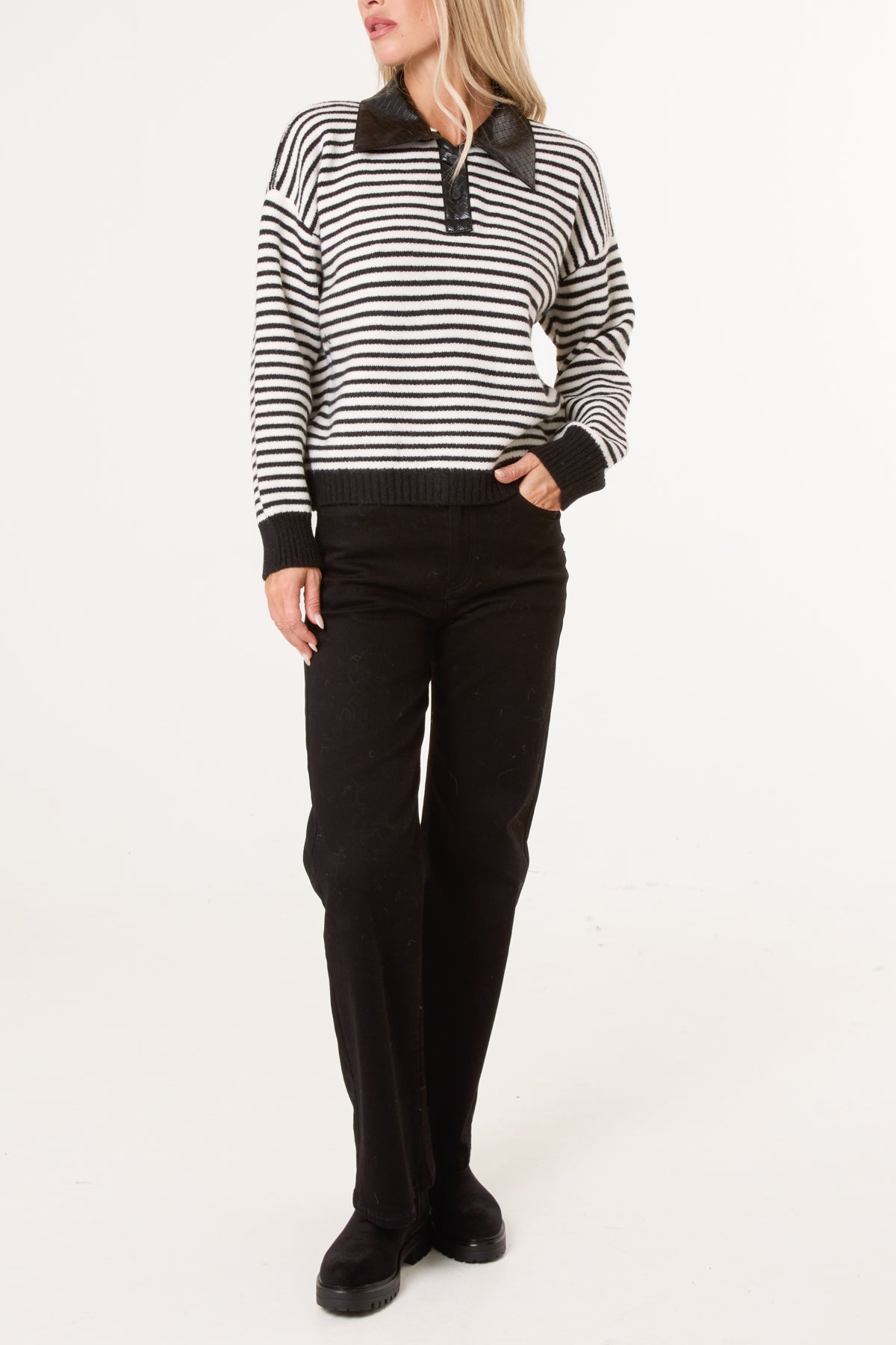 Collared Striped Jumper