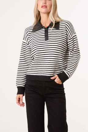 Collared Striped Jumper