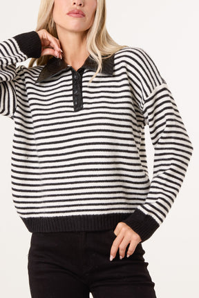 Collared Striped Jumper
