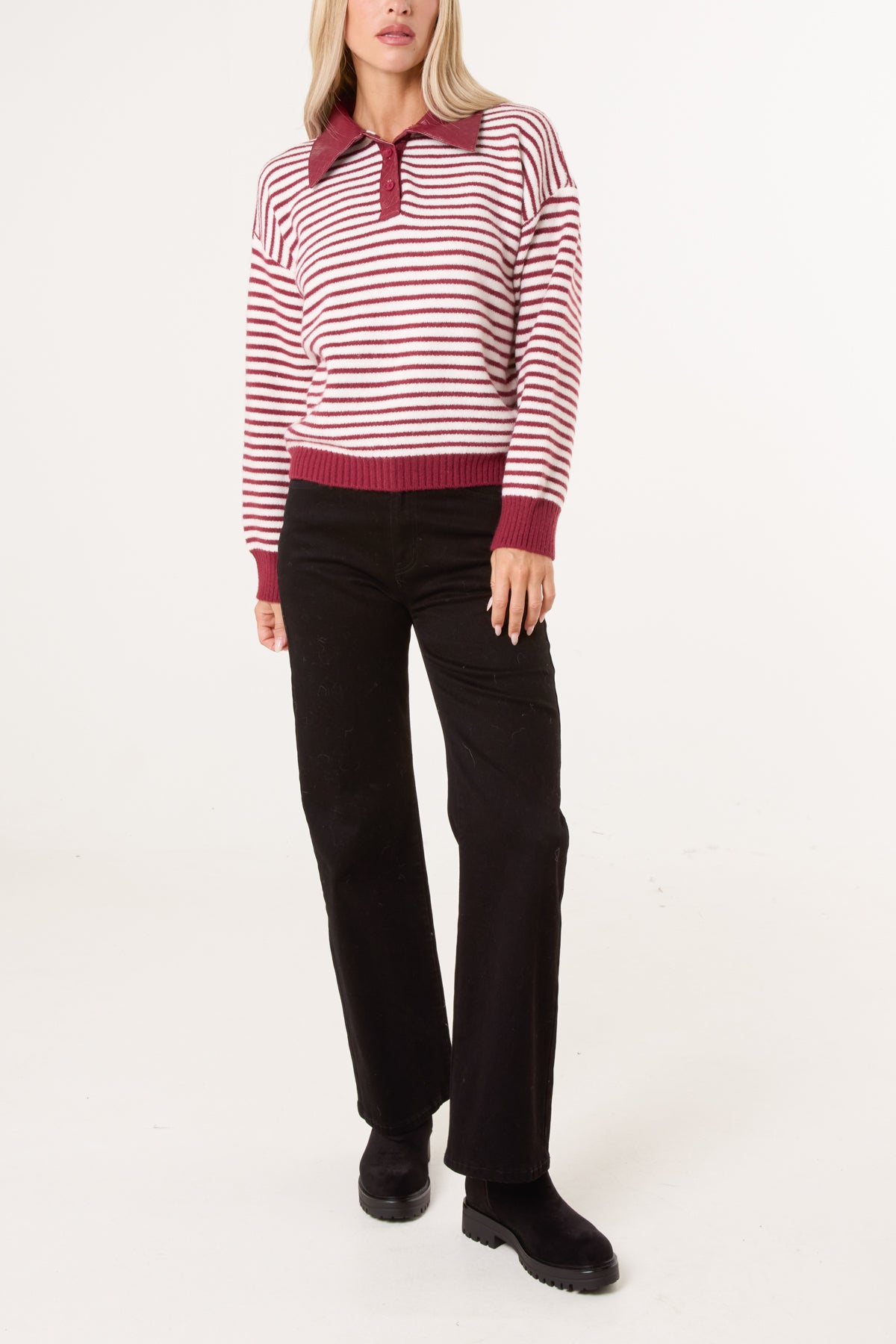 Collared Striped Jumper
