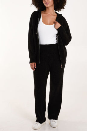 Zip Up Cosy Cardigan & Trouser Set