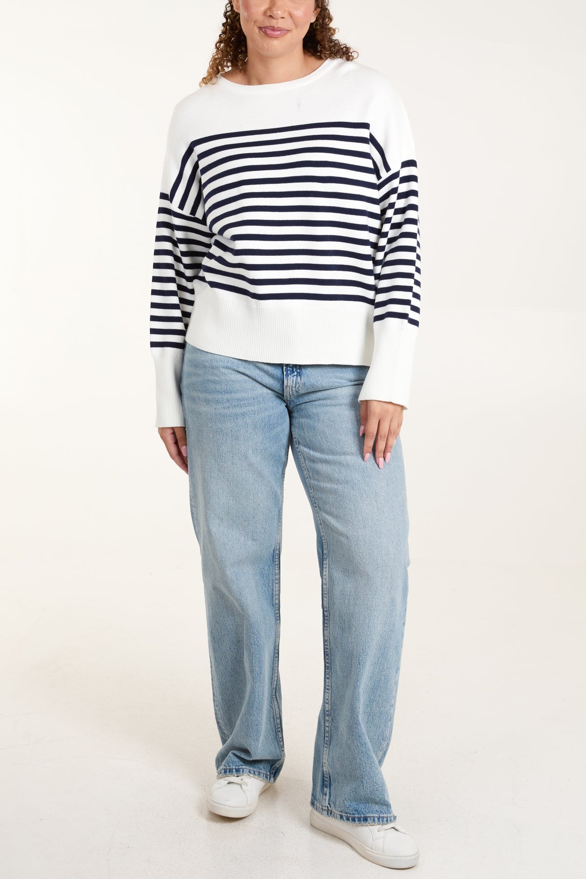 Knit Stripe Round Neck Jumper