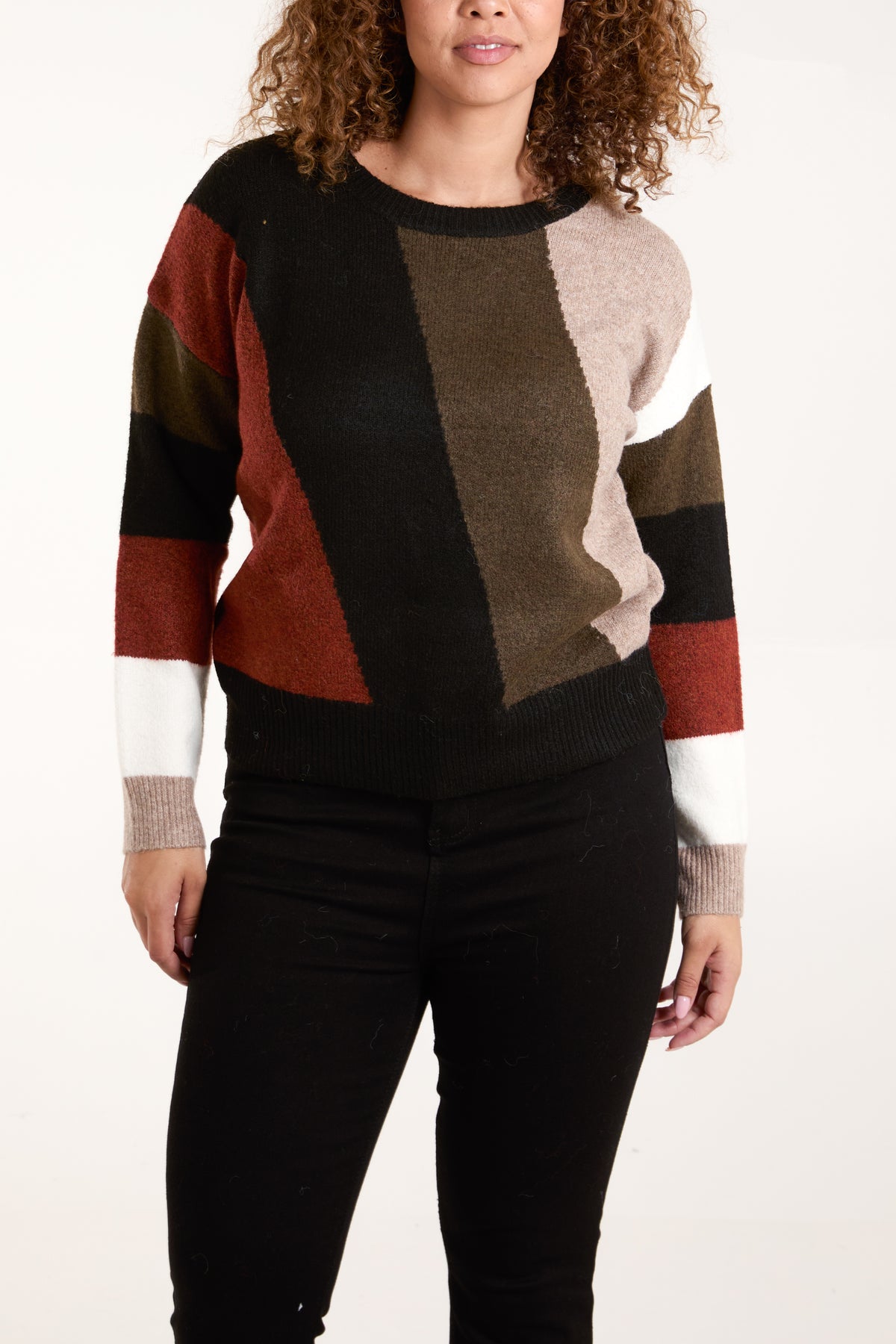 Diagonal Stripe Knit Jumper