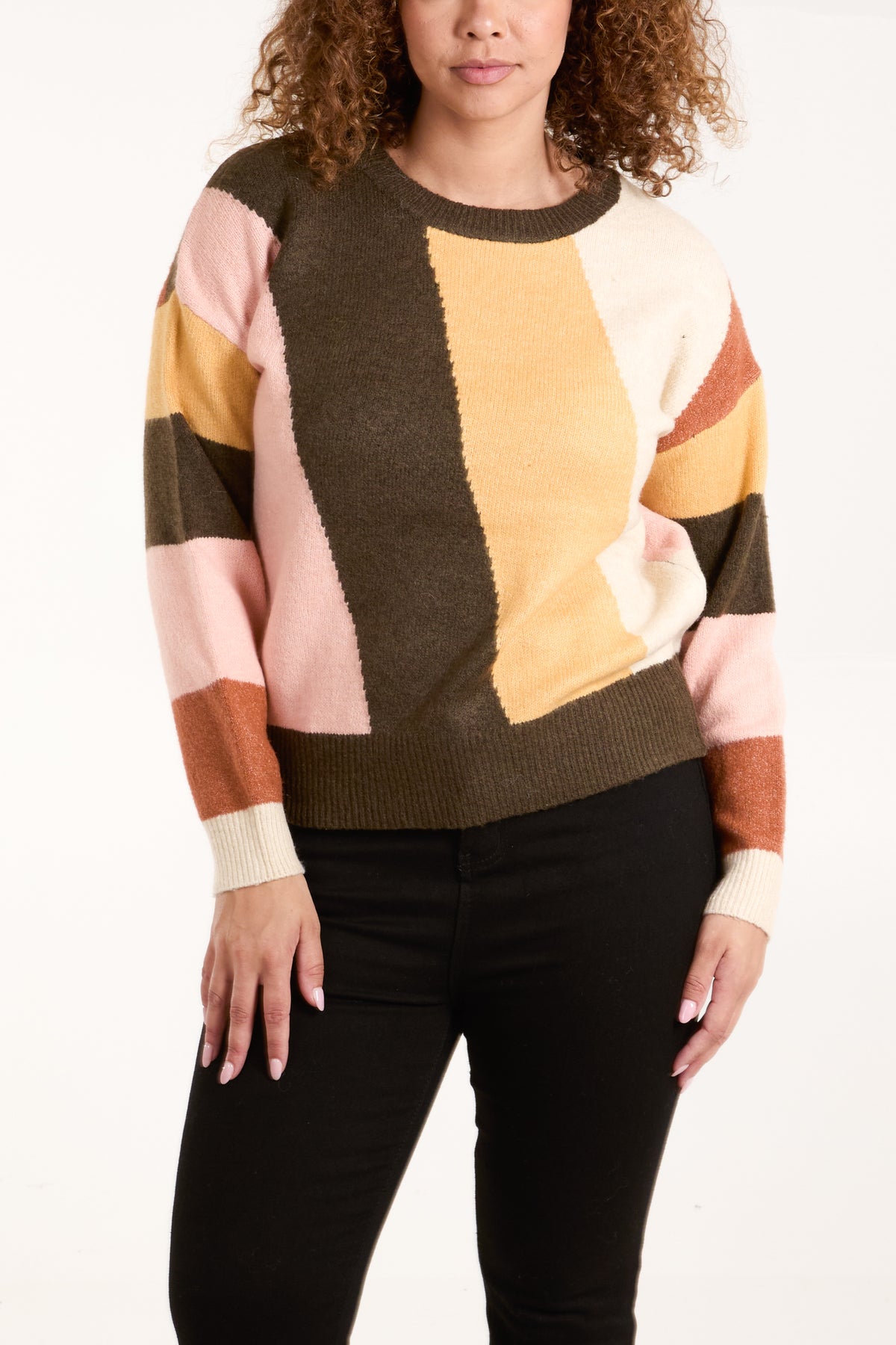 Diagonal Stripe Knit Jumper