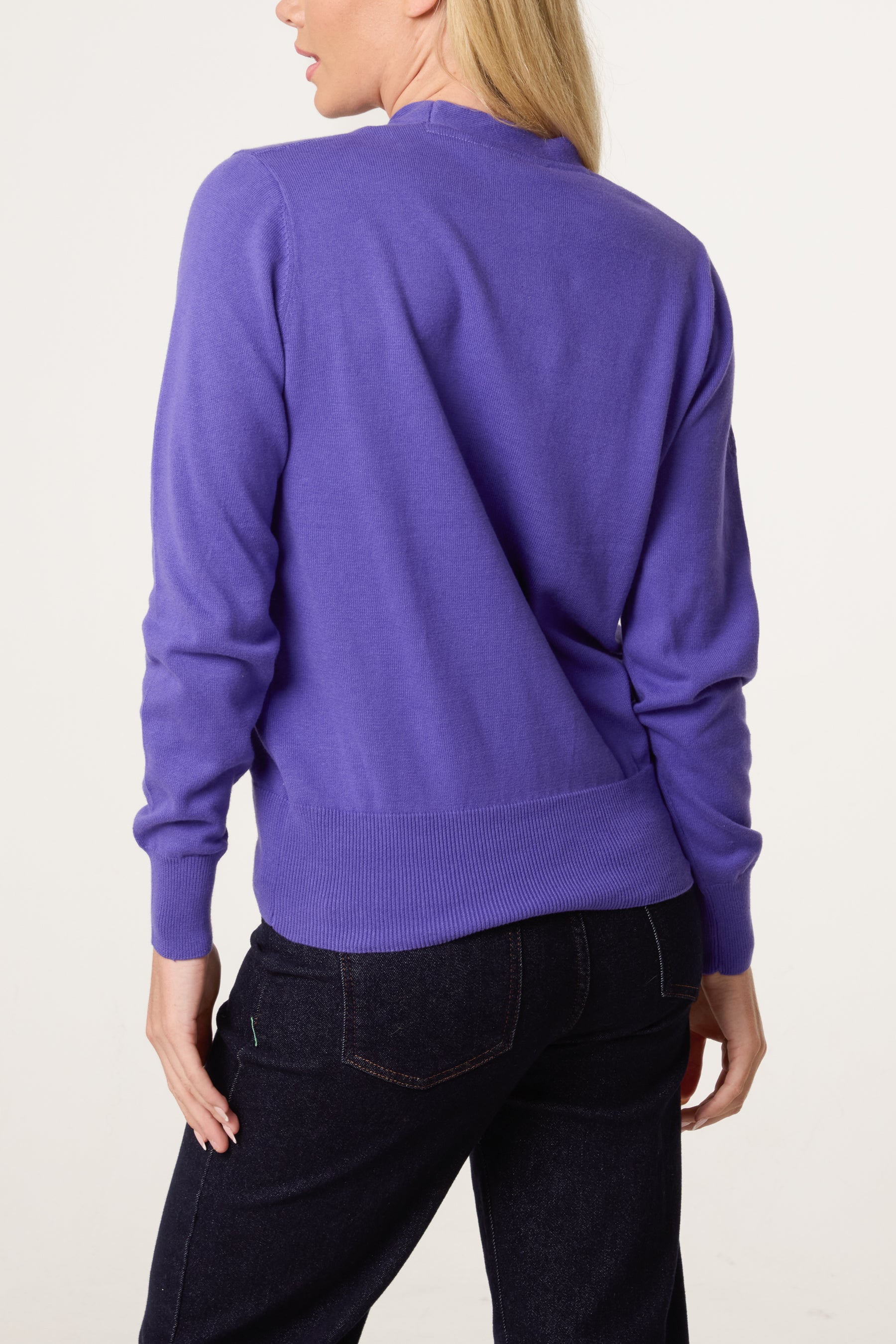 V-Neck Long Sleeve Jumper