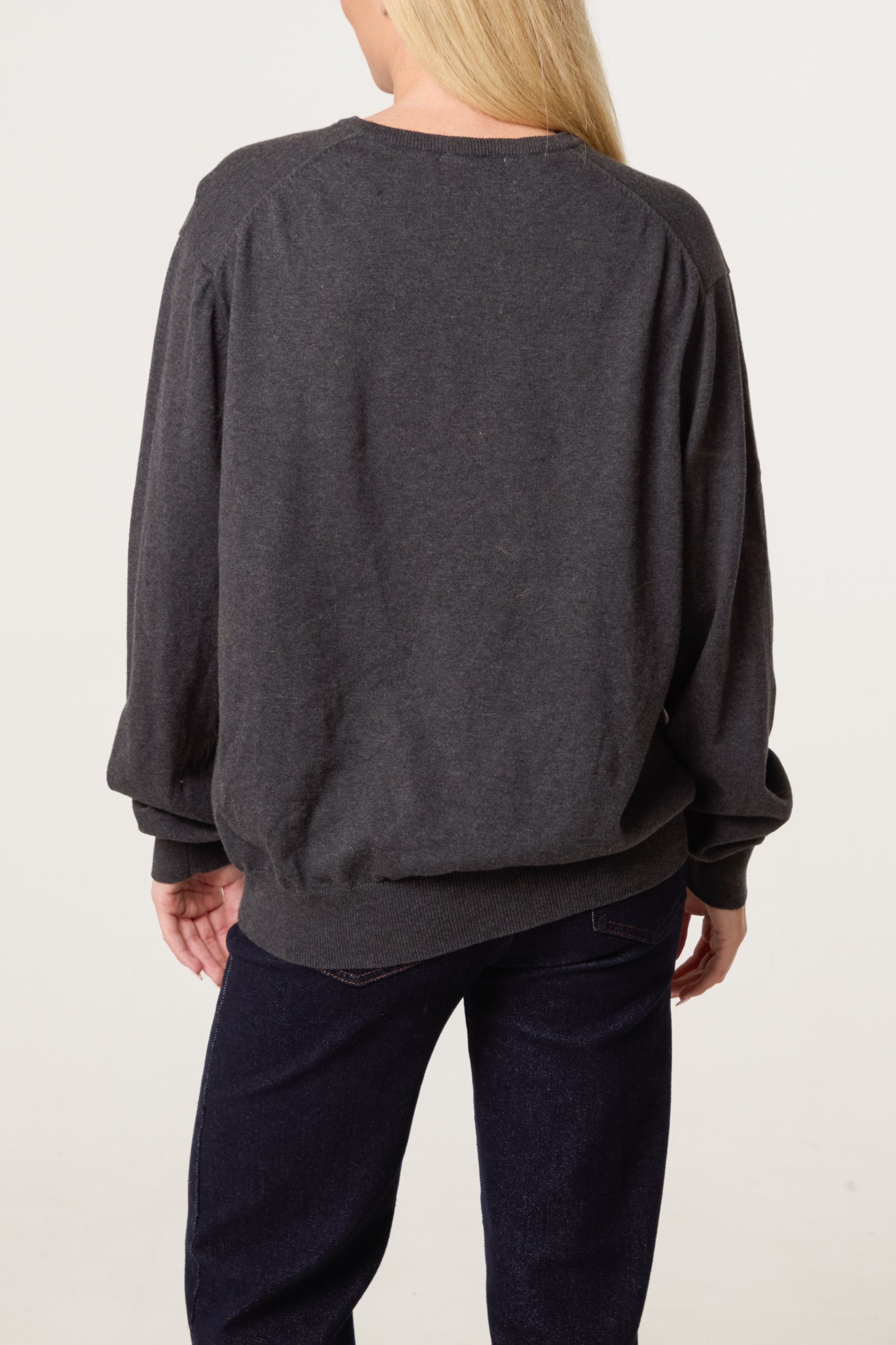 V-Neck Long Sleeve Jumper