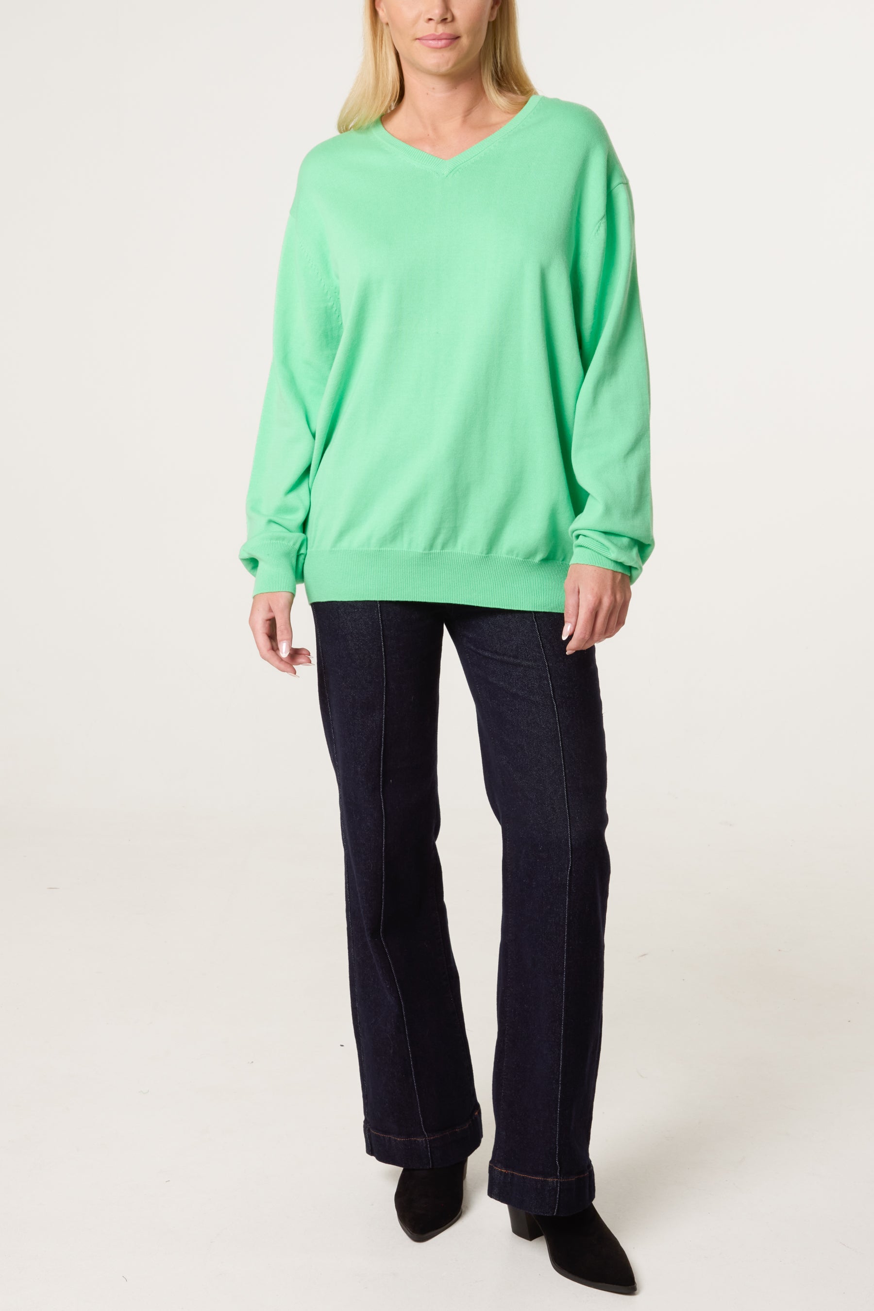 V-Neck Long Sleeve Jumper