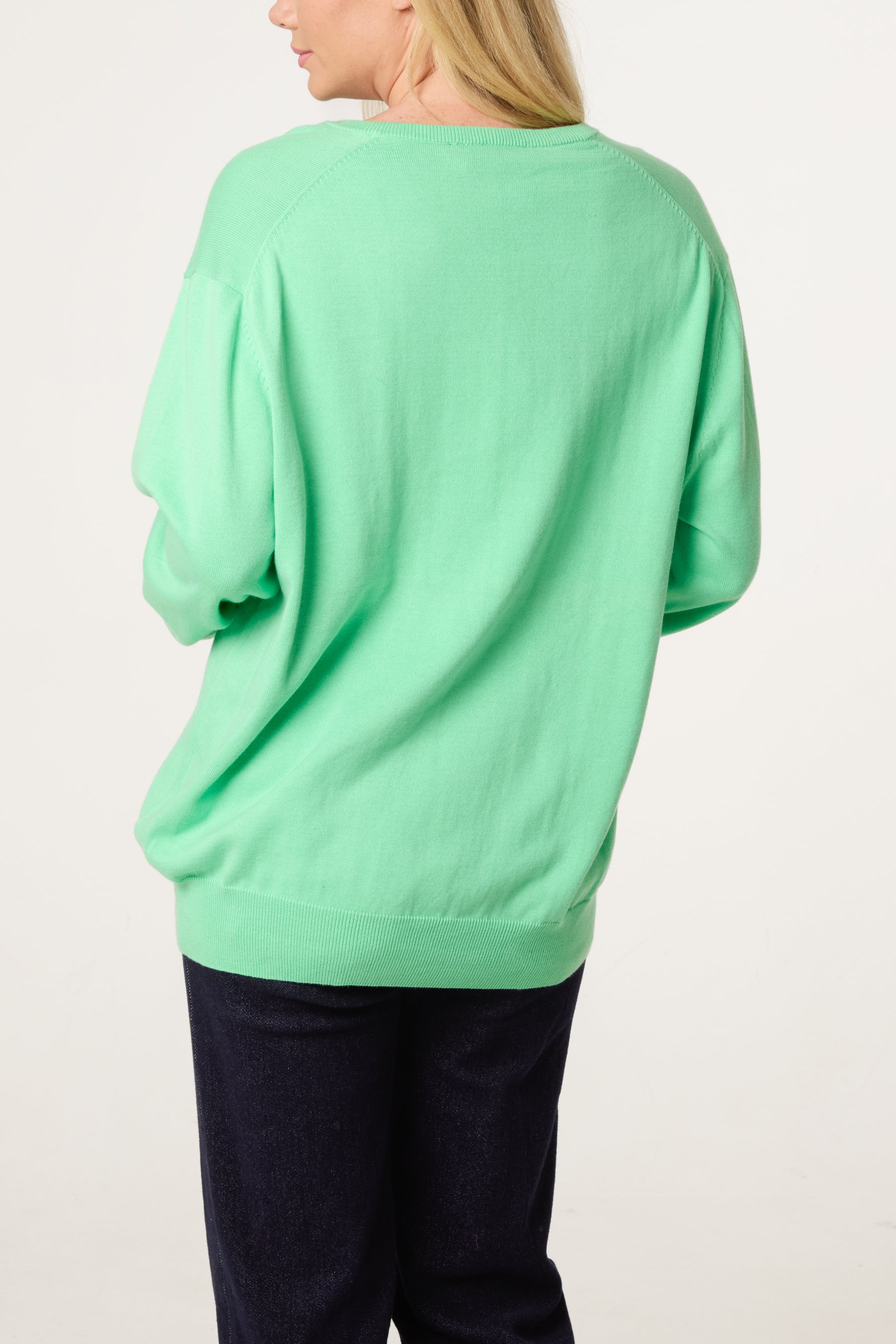 V-Neck Long Sleeve Jumper
