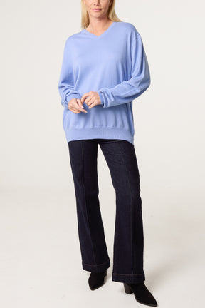 V-Neck Long Sleeve Jumper