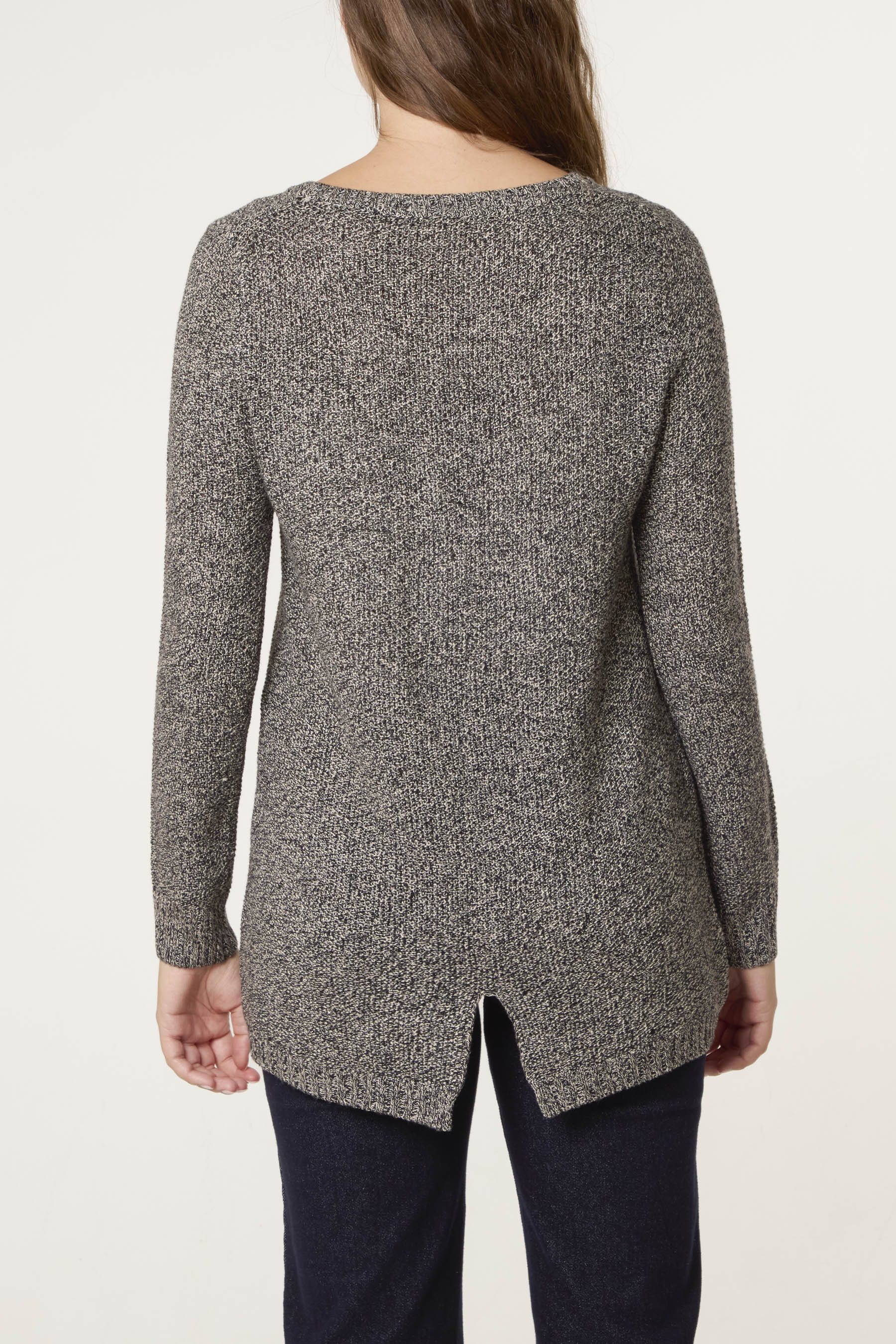 Fine Heathered Knit Jumper