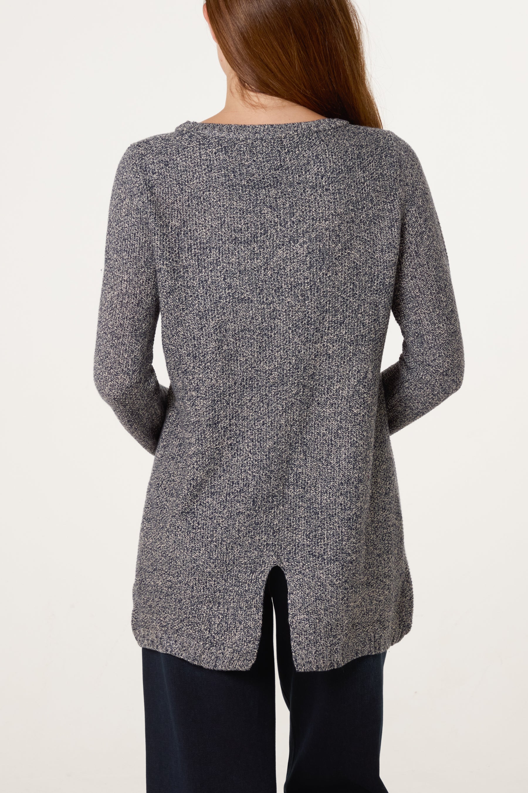 Fine Heathered Knit Jumper
