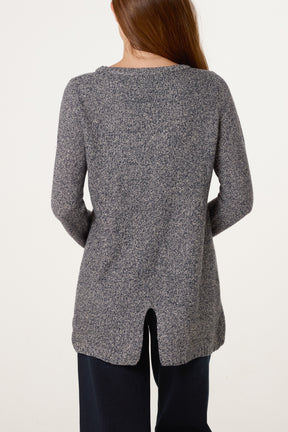 Fine Heathered Knit Jumper
