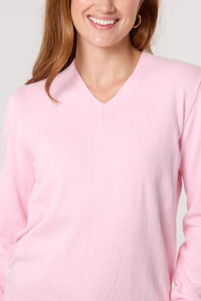 V-Neck Fine Knit Jumper