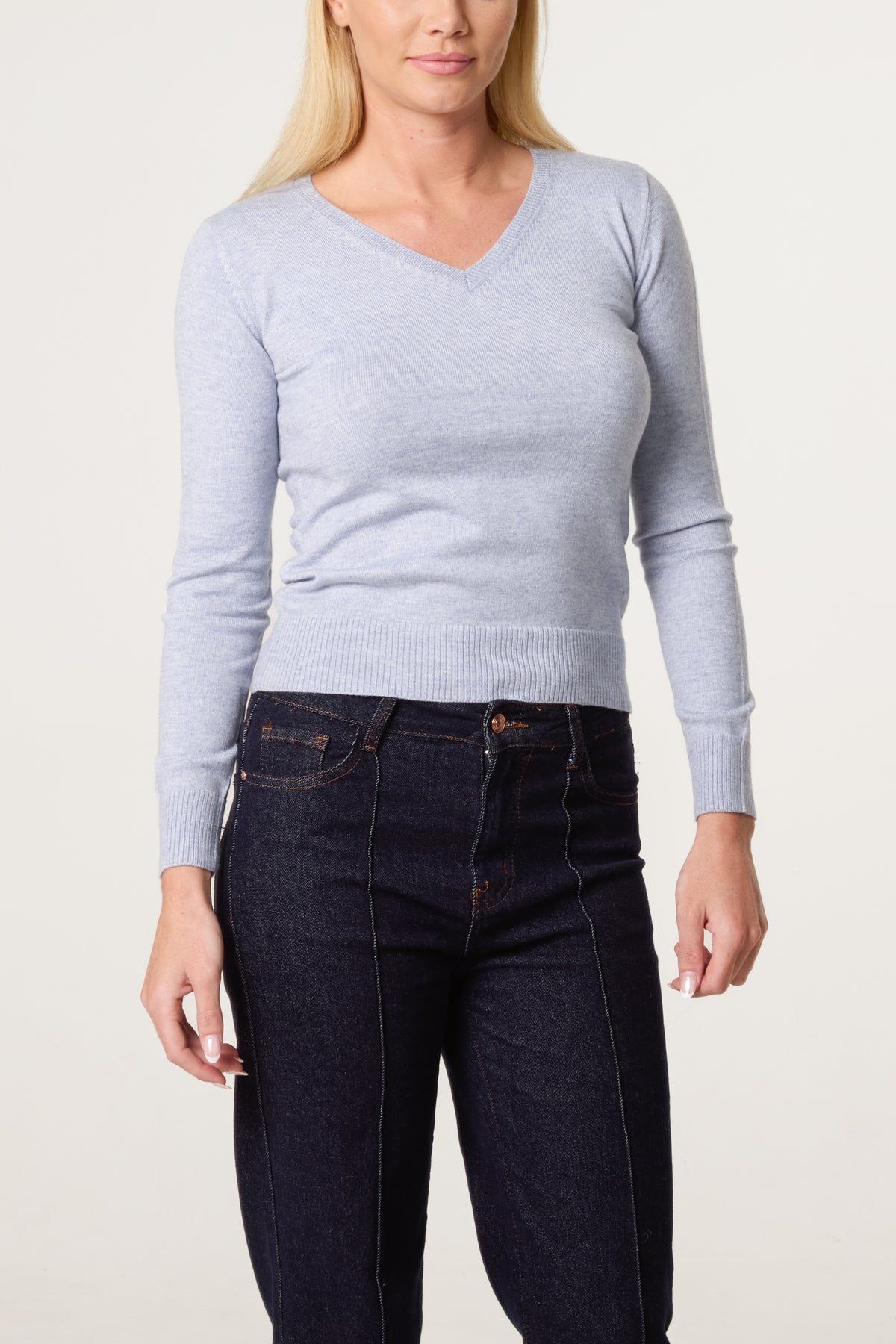 V-Neck Knit Jumper