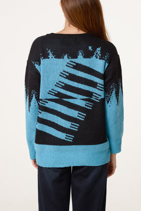 Abstract Shapes Knit Jumper