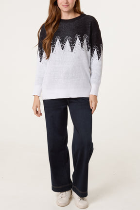 Abstract Shapes Knit Jumper