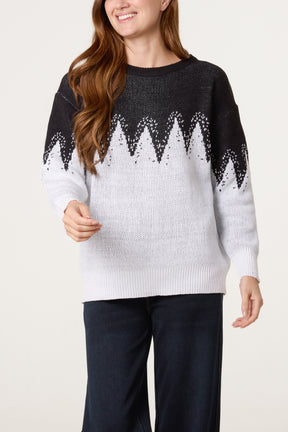 Abstract Shapes Knit Jumper