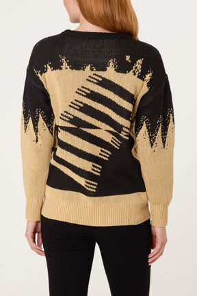 Abstract Shapes Knit Jumper