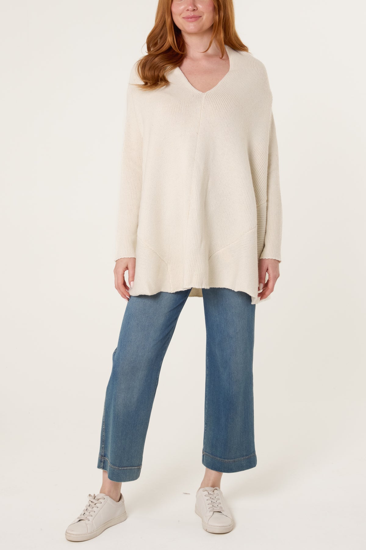 V-Neck Longline Jumper
