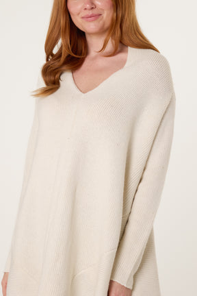 V-Neck Longline Jumper