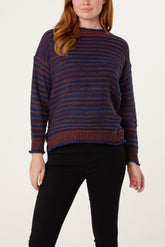 Rainbow Striped Knit Jumper