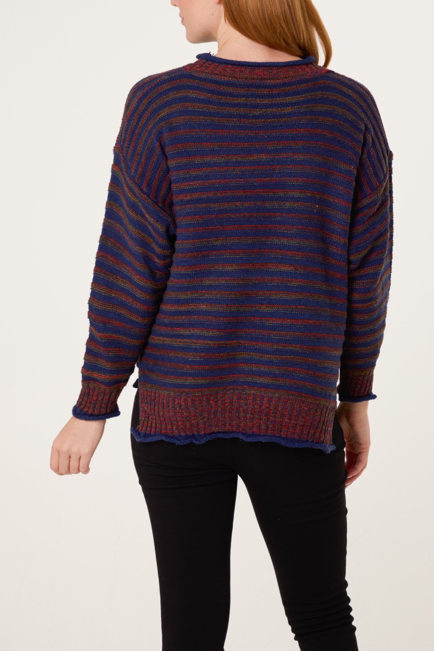 Rainbow Striped Knit Jumper