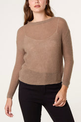 Ribbed Round Neck Jumper