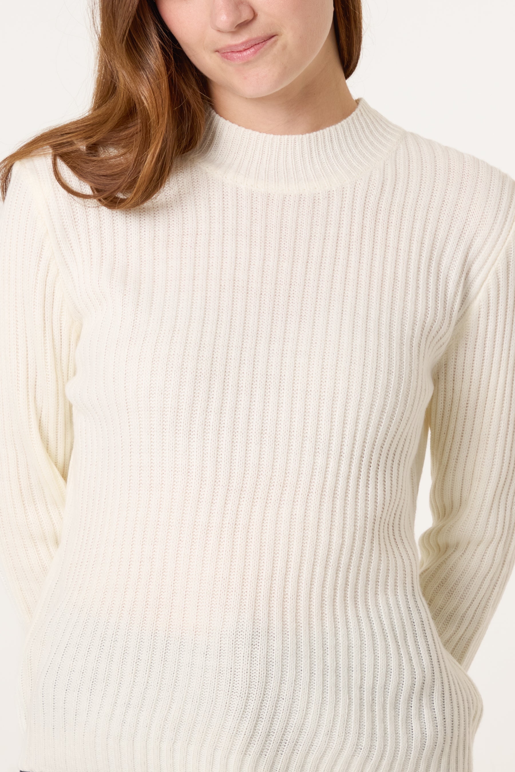 Ribbed High Neck Jumper
