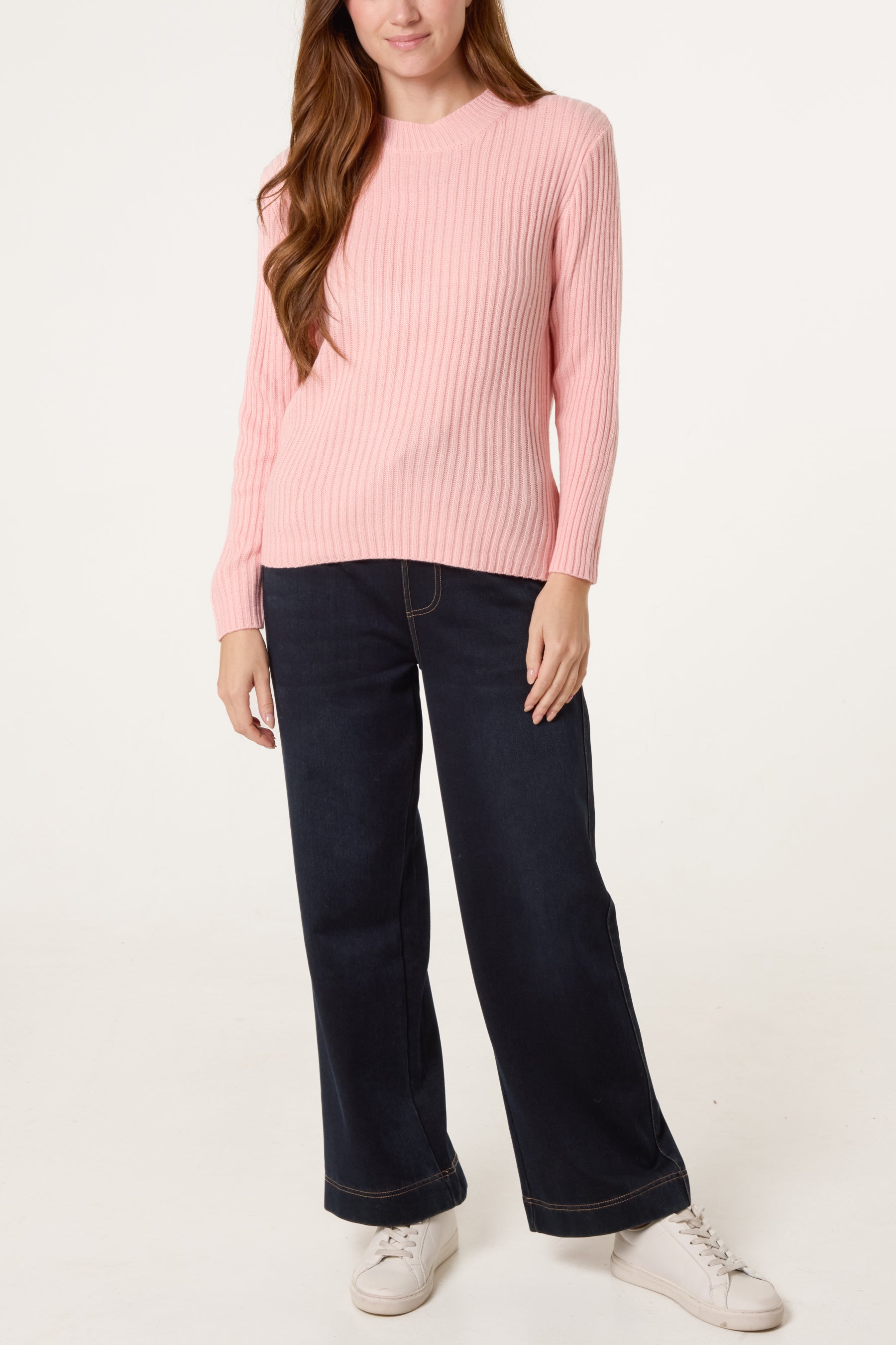 Ribbed High Neck Jumper