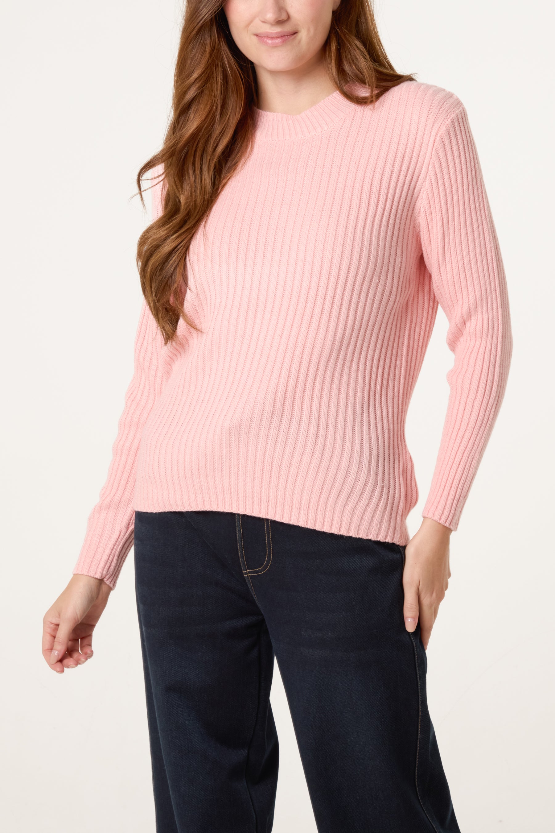Ribbed High Neck Jumper