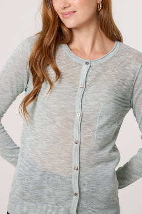 Button Through Pocket Cardigan