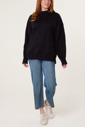 High Neck Knit Jumper