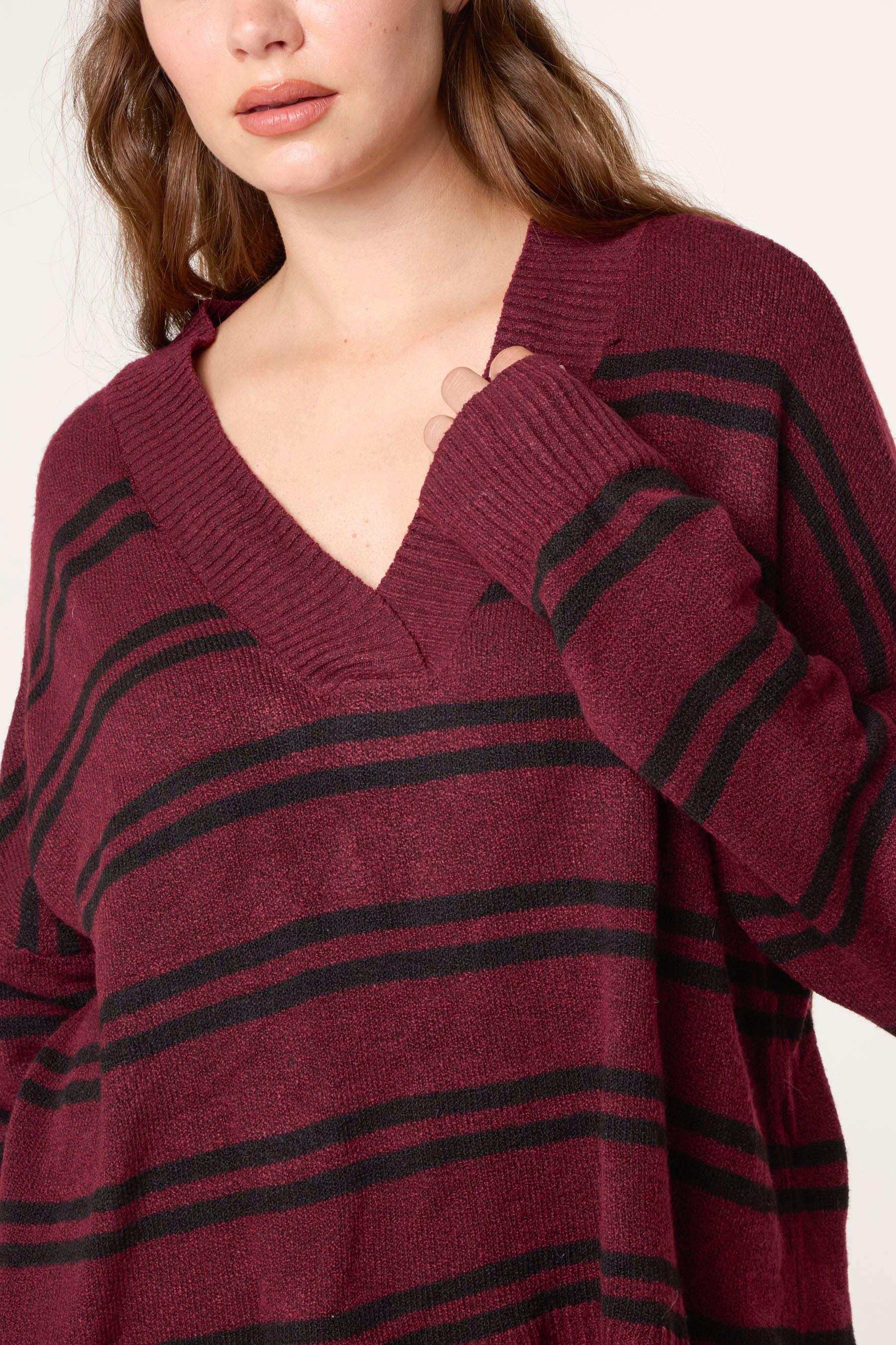 Striped V-Neck Jumper