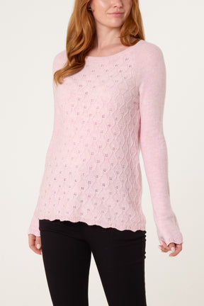 Scallop Edge Patterned Jumper