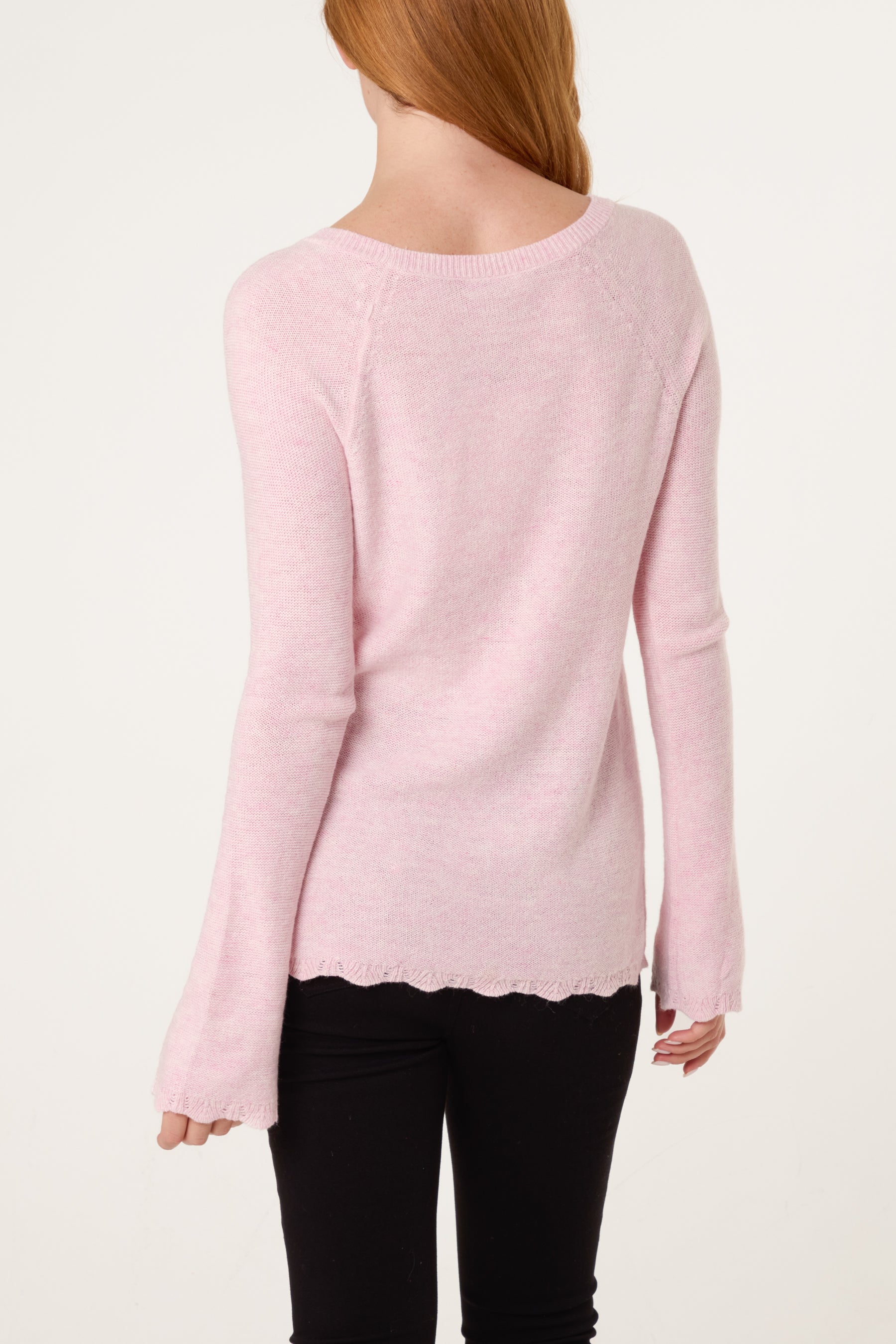 Scallop Edge Patterned Jumper